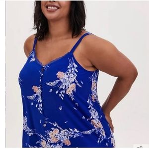 New eléctric blue bottom front cami